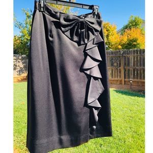 JH Collectibles Black Wrap Skirt with side Bow